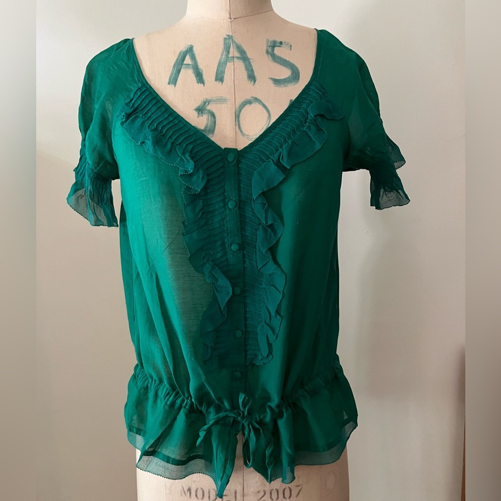 Top shop emerald green top